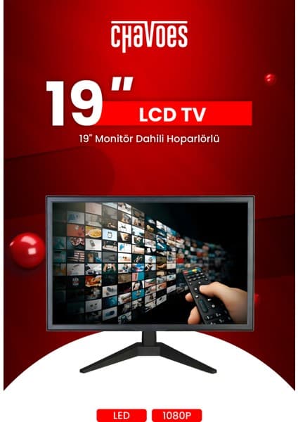 Chavoes 19 inç 49 Ekran Hoparlörlü Hd Monitör Dahili Hoparlörlü 50 Hz Yenileme Hızı