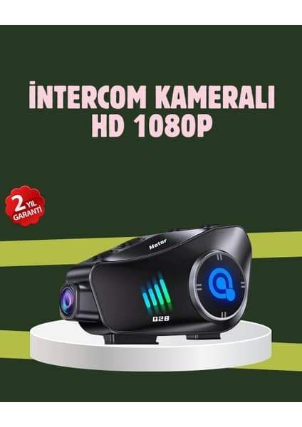 Eldenör Q28 Full Hd Kameralı Motosiklet Kask Kulaklığı – 45 Saat Müzik, Ipx6 Su Geçirmez