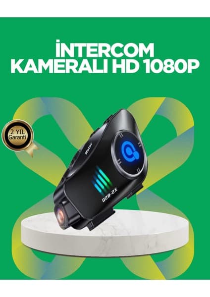 Eldenör Q28 Bluetooth Kask Kulaklık 1080P Kamera – Su Geçirmez Motosiklet Interkom