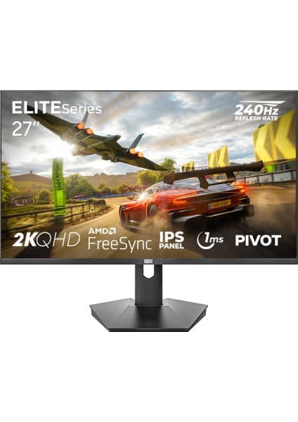 Dragos ELITESeries E270QHD240 1ms QHD 240hz 2560x1440 27" FreeSync IPS Pivot Oyuncu Monitörü