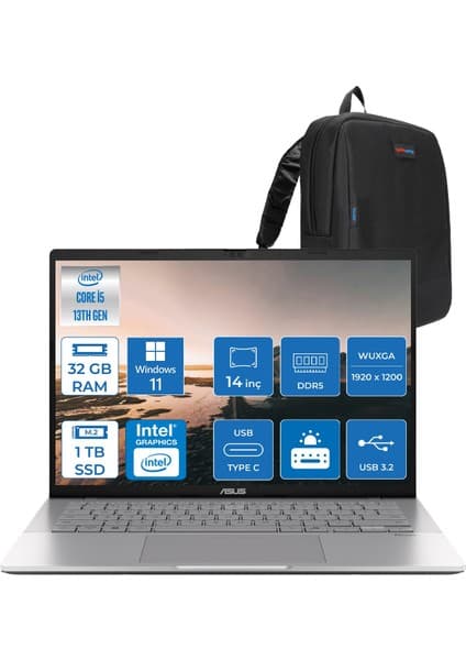 Asus Vivobook WS3407VA S14 Intel Core I5 13420H-32GB Ddr5-1tb Ssd-14\