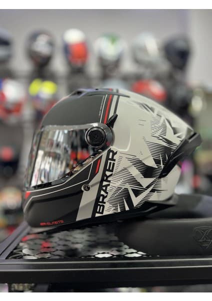 MT Braker Charm Mat Beyaz Şeffaf (+1 Ayna Vizör) 6