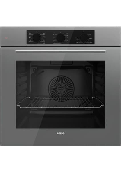 Ferre Flowart Monteo Vitroseramik Elektrikli Gri Ankastre Set ( QBL62CPR + MS261 + D088 )