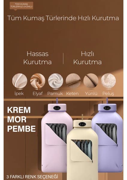 Katlanır Çamaşır Kurutma Makinesi Pembe