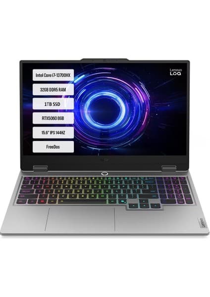Lenovo Loq 15IRX10 83JE00LDTR-07 I7-13700HX 32GB Ddr5 1tb SSD RTX5060-8GB 15.6\