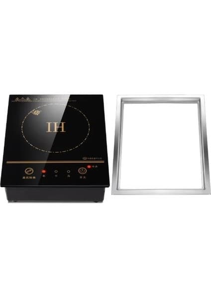 Tabaş Mini Elektrikli Manyetik Indüksiyon Ocak 800W Tel Kontrol Gömülü 220V-50Hz Hotpot Ocak Brülör Su Geçirmez Tencere Çay Kazan Soba Ocak