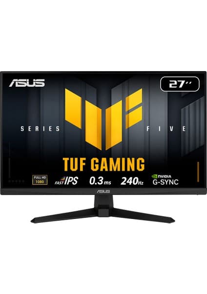 Asus Tuf Gamıng VG279QM5A 27 Fast IPS 1920X1080 0.3ms 240Hz 240Hz Dp HDMI Hoparlör Vesa 3yıl Elmb Sync, 99% Srgb, Gaming Aı Monitör