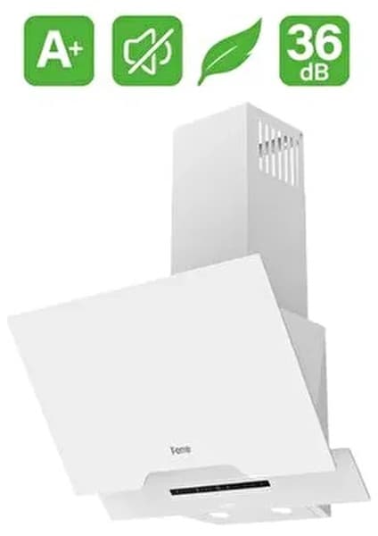 Ferre D064 Beyaz Ultra Sessiz Silent Art 60 cm Dokunmatik Davlumbaz 36Db