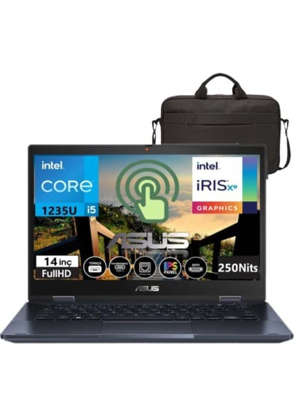 Asus B3402FBA-I58511 Intel Core I5-1235U 8gb 1tb SSD Freedos 14'' Fhd Dokunmatik Taşınabilir Bilgisayar AI58512+ÇANTA