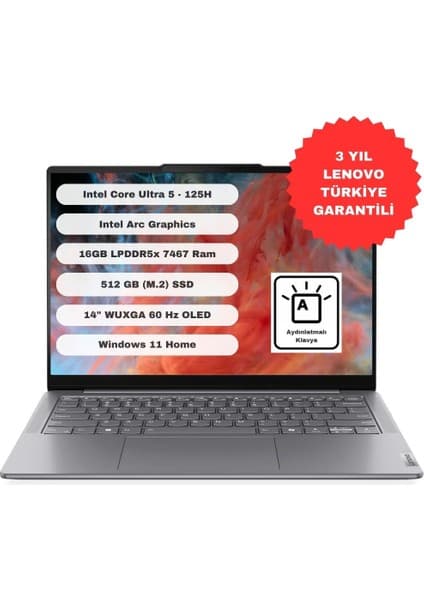 Lenovo Yoga Slim 7 Intel Core Ultra 5 125H 16GB 512GB SSD Windows 11 Home 14\