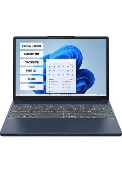 Lenovo Ideapad Slim 3 15IRH10 83K10061TR-05 I7-13620H 24GB Ddr5 1TB+512GB SSD Wuxga 15.3\