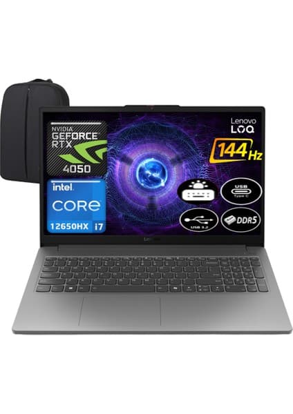 Lenovo Loq Intel Core I7 12650HX 16 GB Ram 1 Tb SSD RTX4050 Windows 11 Pro 15.6\