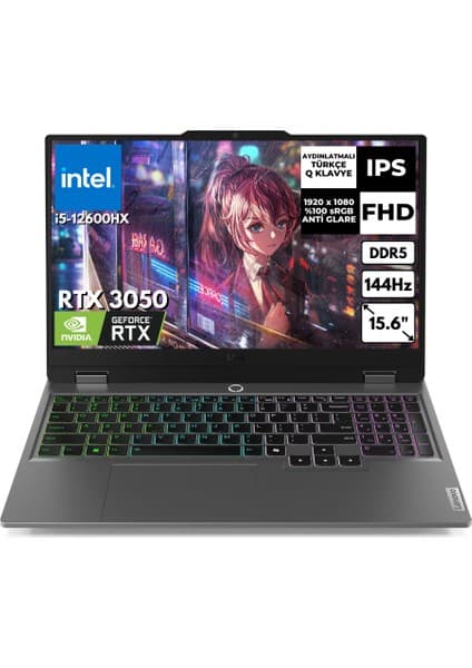 Lenovo Loq 15IAX9 I5-12600HX 32 GB 2 Tbssd 6gb RTX3050 15.6\