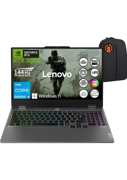 Lenovo Loq Intel Core I5 12600HX 48GB 512GB SSD RTX3050 W11 15.6\