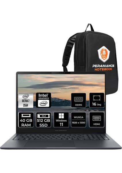 Asus Expertbook B5 Intel Core Ultra 7 255H 40GB 512GB SSD 16\