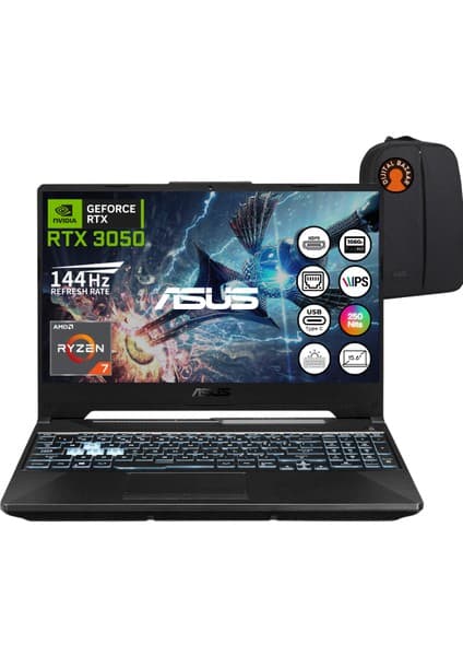 Asus Tuf Gaming A15 Amd Ryzen 7 7435HS RTX3050 32GB Ram 512GB SSD15.6\