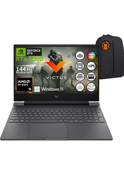 Hp Victus 15 Amd Ryzen 5 8645HS RTX3050 24GB Ram 1tb SSD 15.6\
