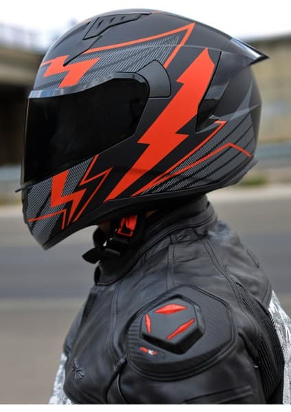 Endro Thunderbolt Mat Siyah- Kırımızı Kask