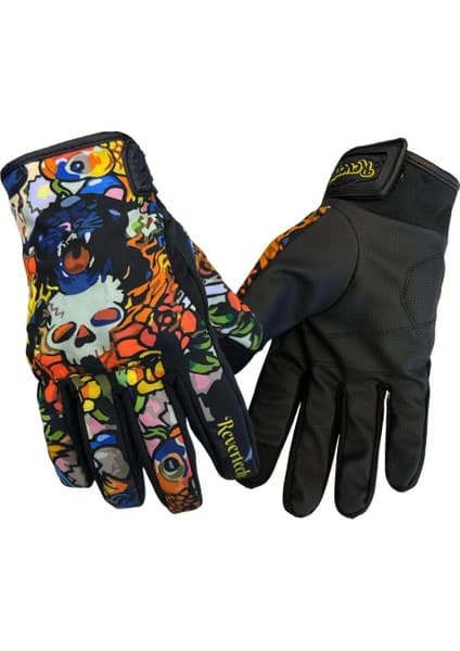 Revertech Strong Kuru Kafa Desenli Motosiklet Eldiveni