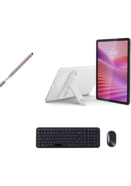 Lenovo Tab 4gb Ram 128 GB Hafıza 10.1"inch M10 Gri Tablet+Şeffaf Kılıf+Klavye ve Mouse+Kalem