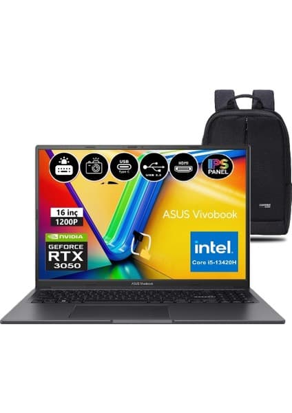 Asus Vivobook 16X K3605VC-RP461 Intel Core I5 13420H 16GB 1tb SSD RTX3050 Windows 11 Pro 16\