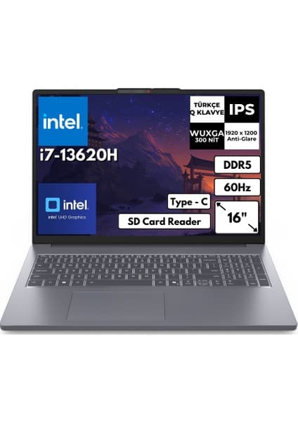 Lenovo Ideapad Slim 3 16IRH10 I7-13620H 24-Gbddr5 1 Tbssd UHD Graphics 16\