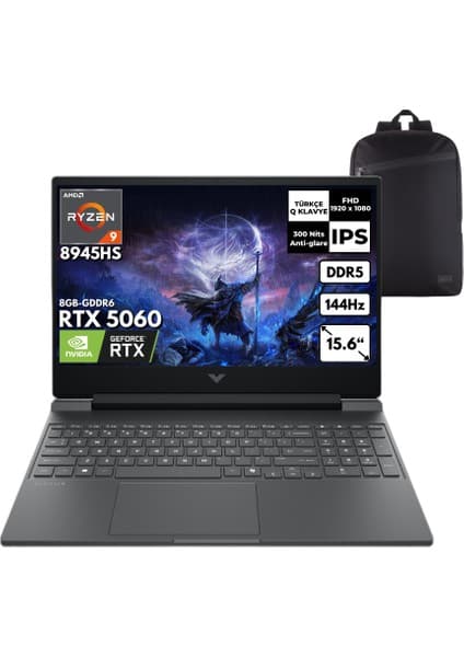 Hp Victus 15-FB3006NT Ryzen 9-8945HS 48 -Gbddr5 4 Tbssd RTX4060 (8gb - Gddr6) 15.6\