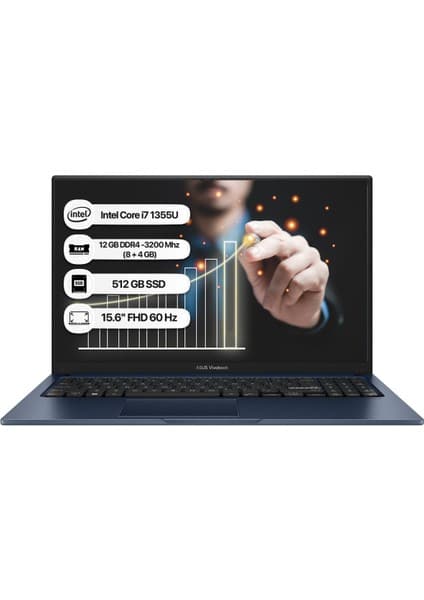 Asus Vivobook 15 X1504VA-NJ1499 Intel Core I7-1355U 12GB 512GB SSD Freedos 15.6\