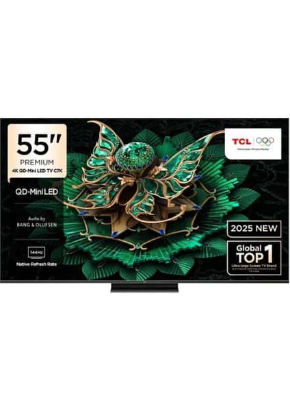 TCL 55C7K 55'' 139 Ekran Uydu Alıcılı 4K Ultra HD Google QD Mini LED TV