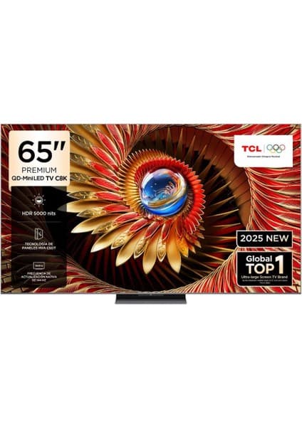 TCL 65C8K 65'' 164 Ekran Uydu Alıcılı 4K Ultra HD Google QD MiniLED TV