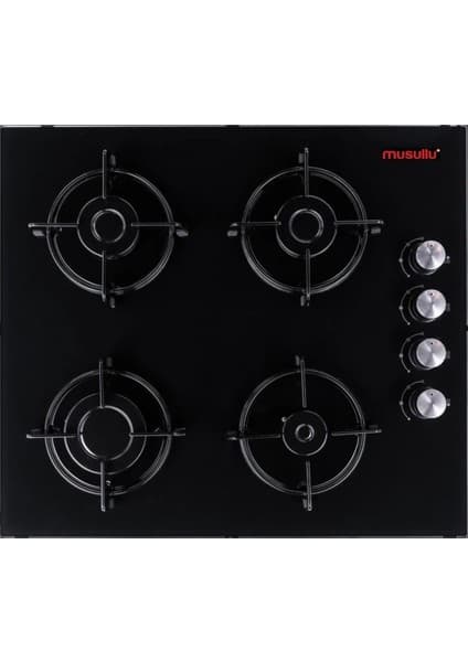 Musullu 4 Gözlü Otomatik Ateşlemeli Cam Ocak