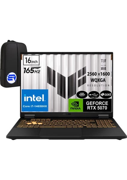 Asus Tuf Gamıng F16 FX608JPR-QT069 Intel Core I7-14650HX 32GB Ram 1tb SSD RTX5070 16\