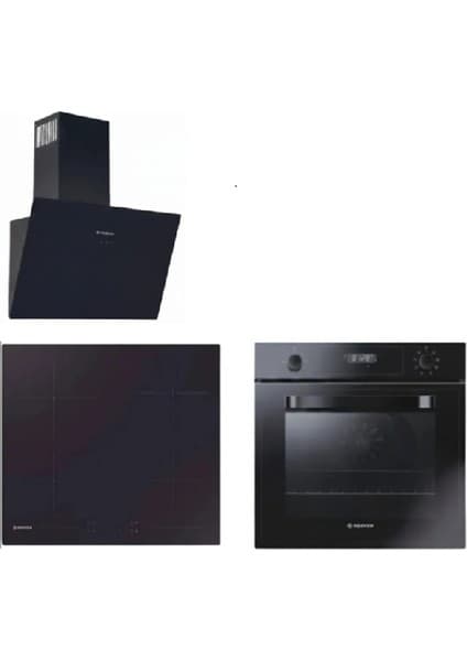 Hoover Vitroseramik Elektrikli Ankastre Set(Yeni Seri) (3051B-HH64CCB-HDG6C2GBTK)
