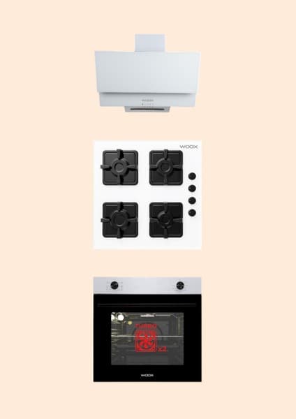 Woox Bi-Turbo Ankastre White Set