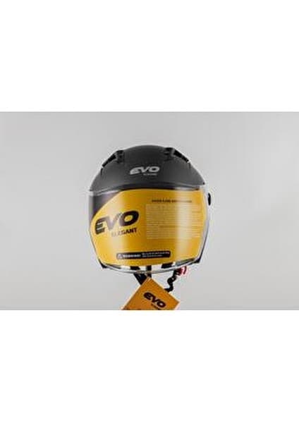 Evo Çenesiz Yarım Kask Vizörlü Mat Gri- S 5