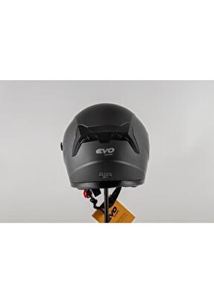 Evo Çenesiz Yarım Kask Vizörlü Mat Gri- S 8