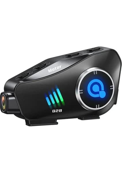 Bonjux Q28 Motosiklet Kask Bluetooth Kulaklık 1080P Kamera Interkom Kulaklık Su Geçirmez Intercom