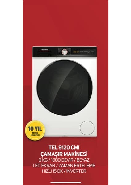 Telefunken 9kg Çamaşırmakinası