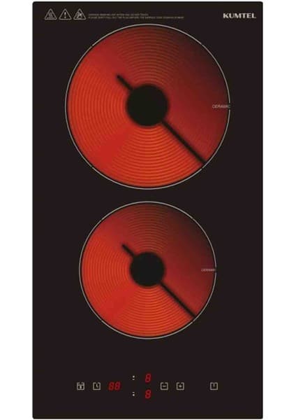 Kumtel Vitroseramik 2 Li Set Üstü Elektrikli Ocak