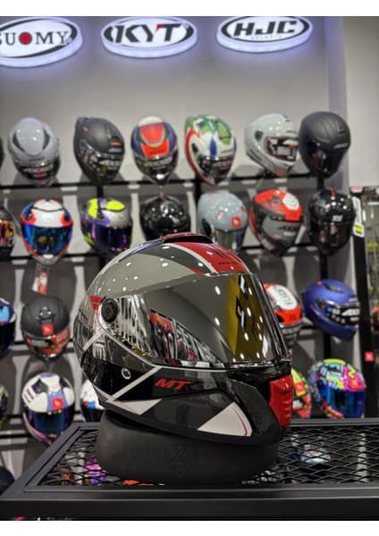 MT Thunder 4 Gloss Freeway Kask (Şeffaf Vizörlü) 8