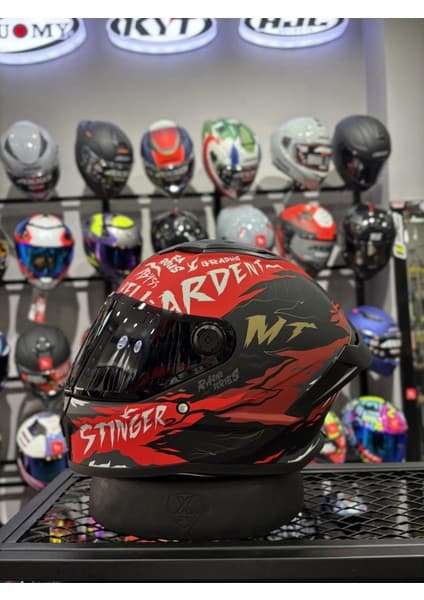 Mt Helmets Stinger 2 Ardent Mat B5 Kask (Şeffaf Vizörlü)