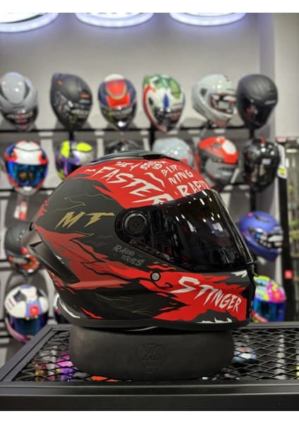 Mt Helmets Stinger 2 Ardent Mat B5 Kask (Şeffaf Vizörlü) 8