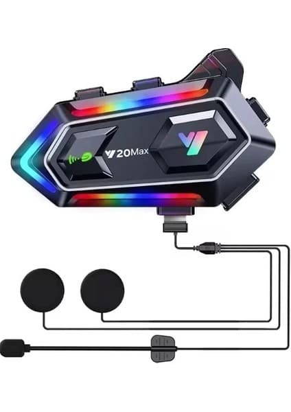 VeraGlobe Y20 Max Kablosuz Motosiklet Kask Intercom