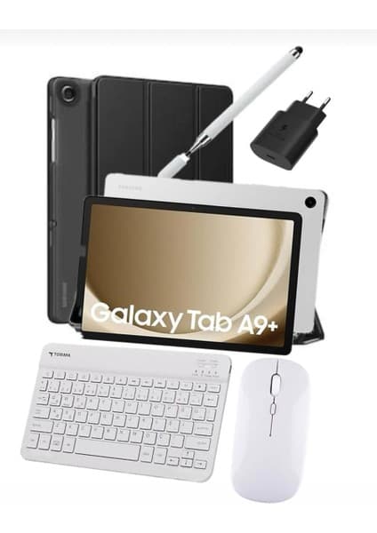 Samsung Galaxy Tab A9 Plus 6gb 128GB 11 Inç Tablet Kalem Kılıf Başlık Cam Klavye Mouse ( Türkiye Garantili)