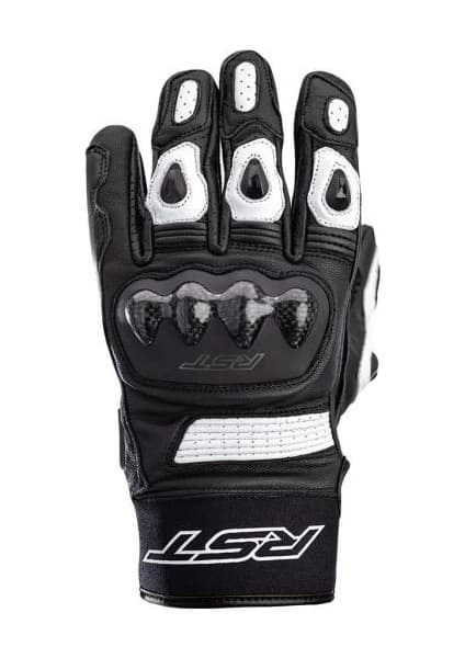 RST Freestyle 2 Ce Deri Motosiklet Eldiveni Siyah Beyaz