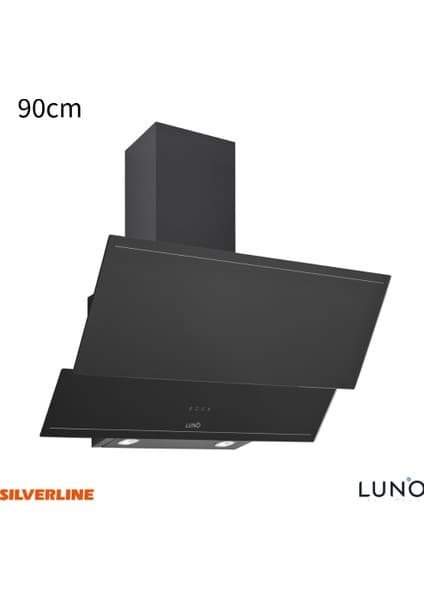 Silverline Luno 3420 Davlumbaz Siyah 90CM (Dokunmatik+Kumandalı )