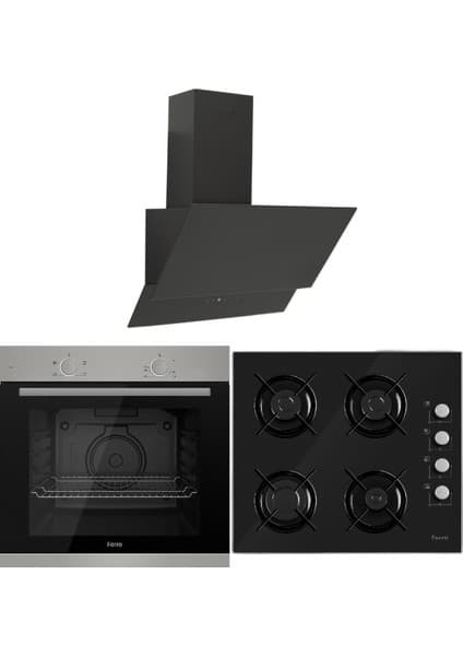 Ferre Xe Serisi Siyah Ankastre Set (XE61MDV-2140-SFMM600)