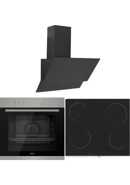 Ferre Xe Serisi Siyah Ankastre Set (XE61MDV-MS261 Vitroseramik Elektrikli OCAK-SFMM600)