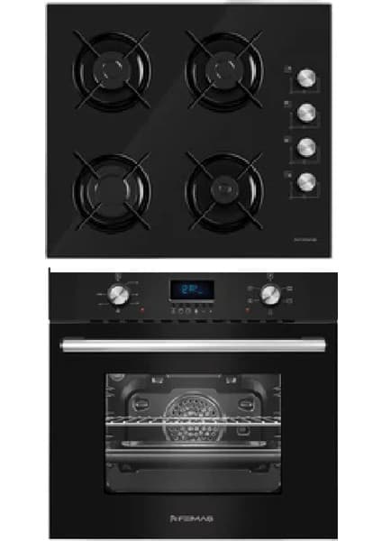 Ferre Femaş 2'li Siyah Ankastre Set (5002-S 3140)