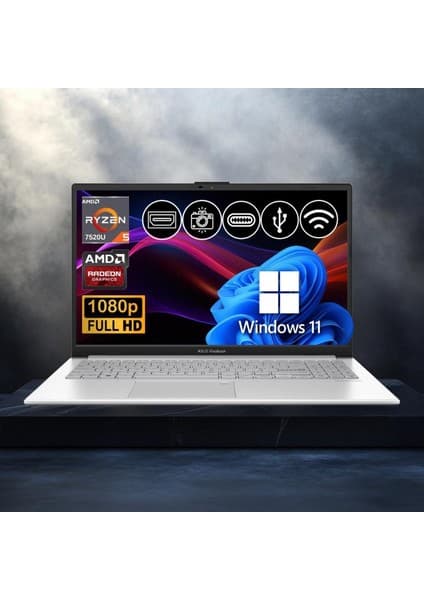 Asus Vivobook Go 15 RYZEN5-7520U 8gb 512GB Nvme SSD E1504FA-BQ1741 ATL17 15.6\